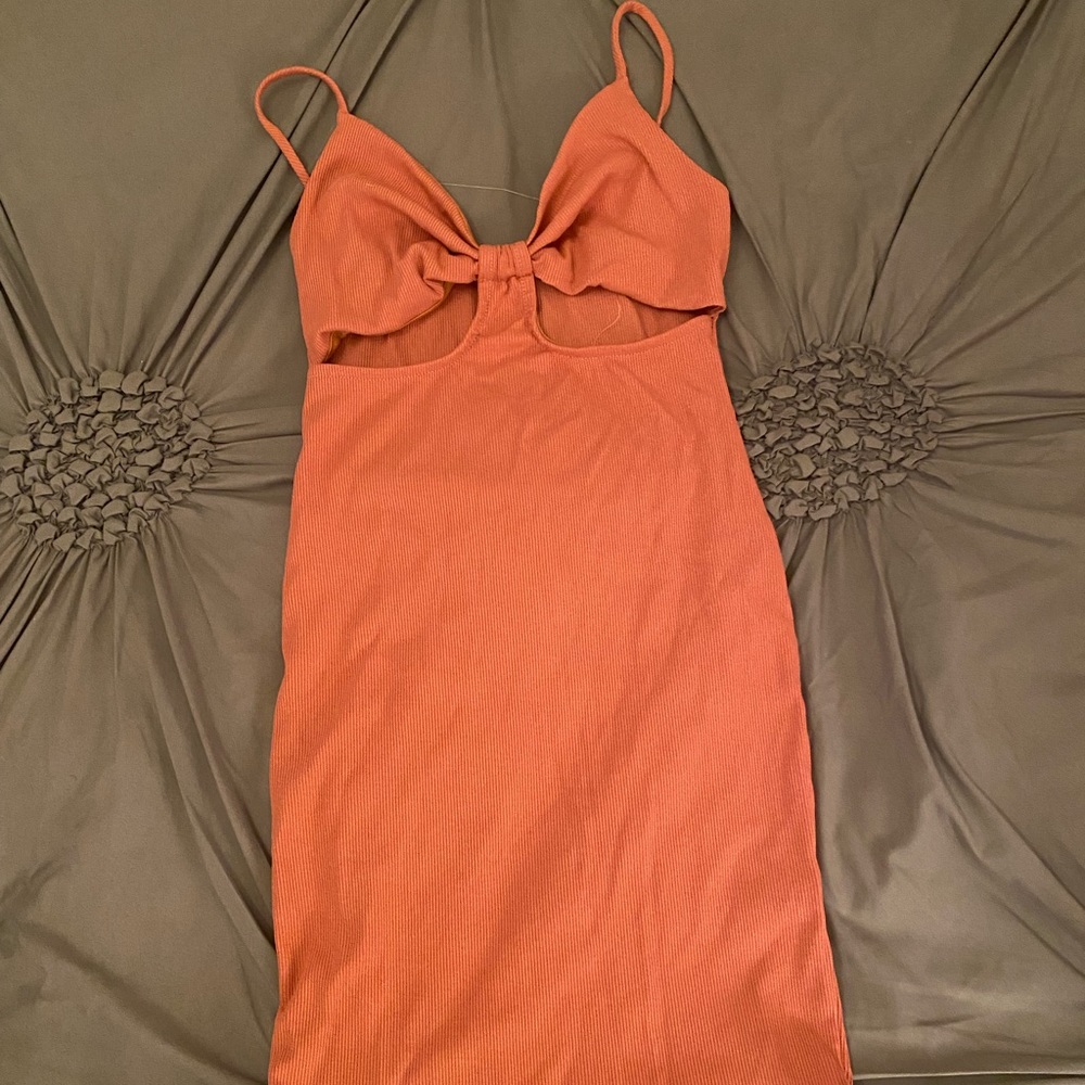 Orange mini dress